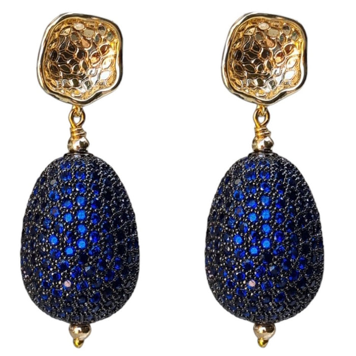 Meteor Shower Earrings Sapphire Eggs