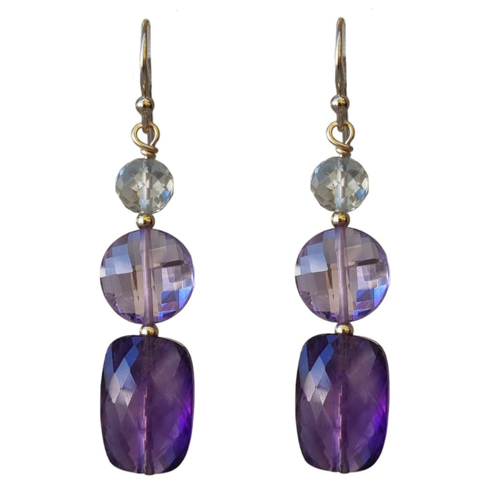 Bespoke Amethyst Gold Filled Earrings