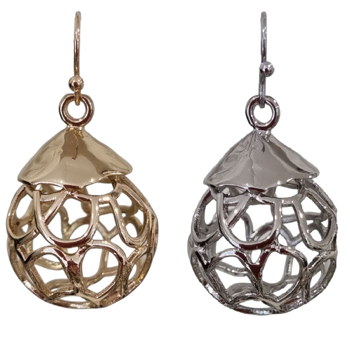 Baroque Short Wire Ball Earrings