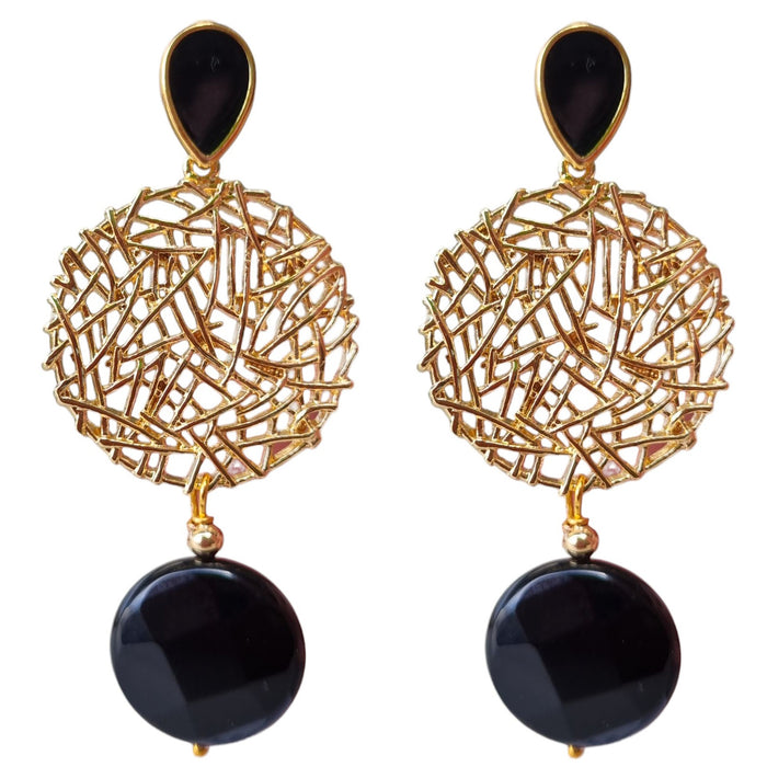 Cara Onyx stud Earrings