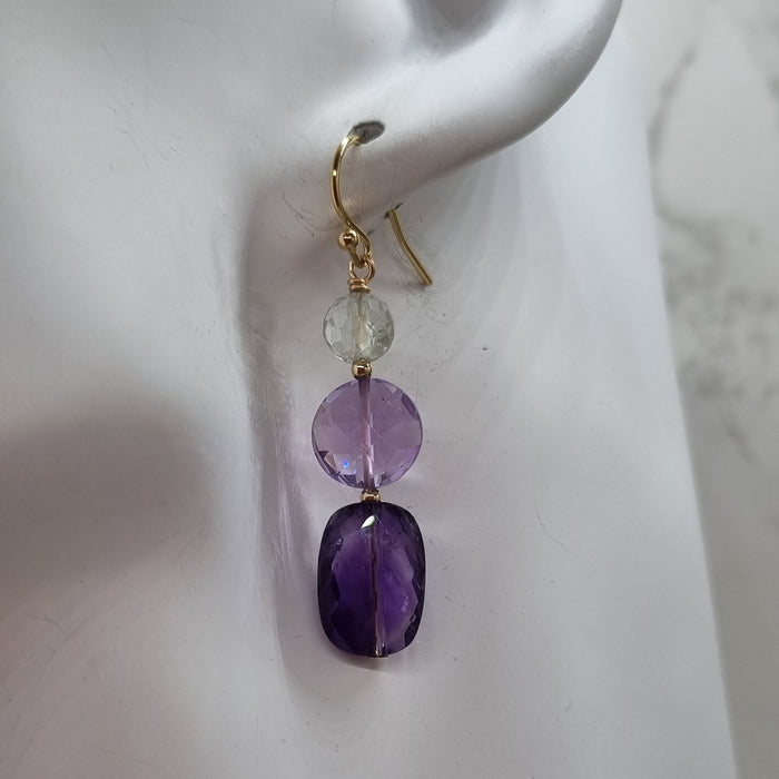 Bespoke Amethyst Gold Filled Earrings