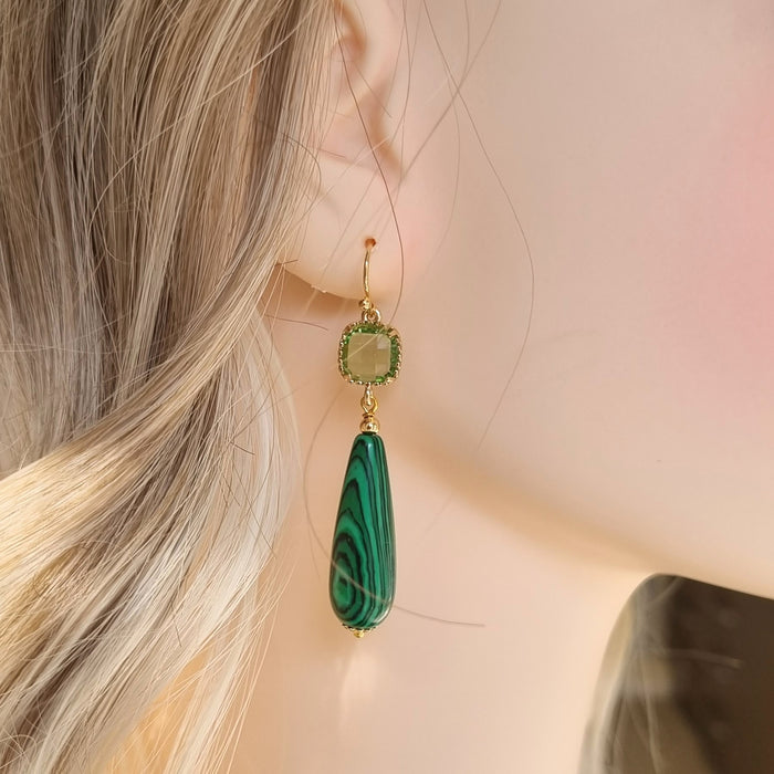 Jessi Malachite Earrings