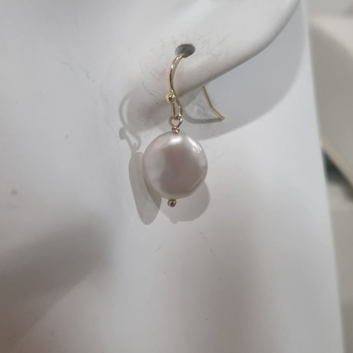 Tully Small Freshwater Coin Earrings