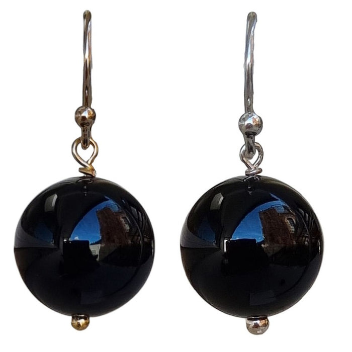 Venus Onyx Earrings Sterling Silver or 14k Gold Filled