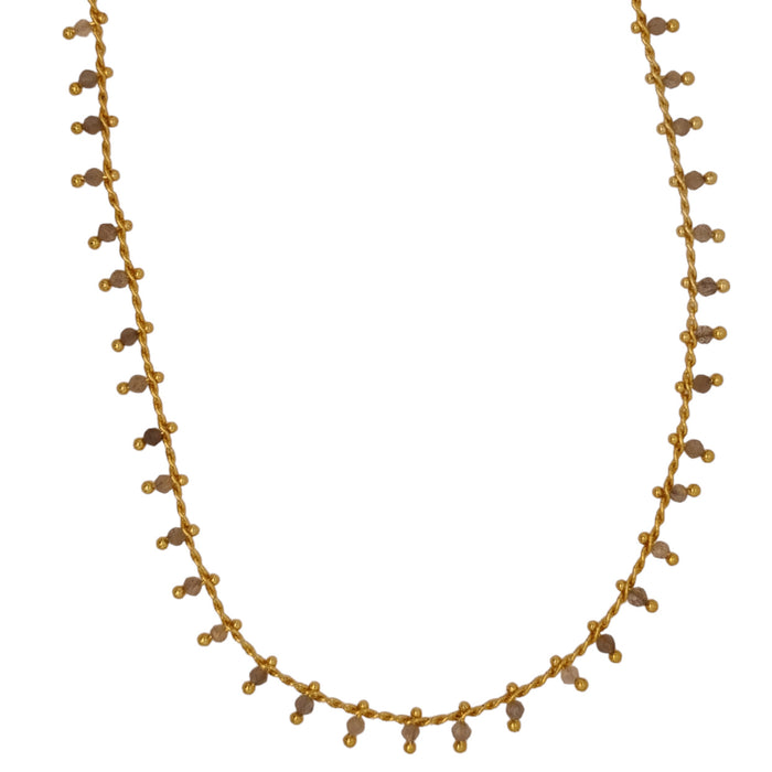 Misty Gold Gemstone necklace Labradorite
