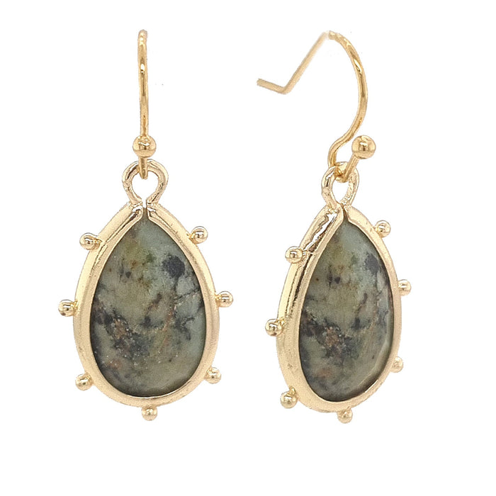 Aurulia Gemstone drop Earrings African Turquoise