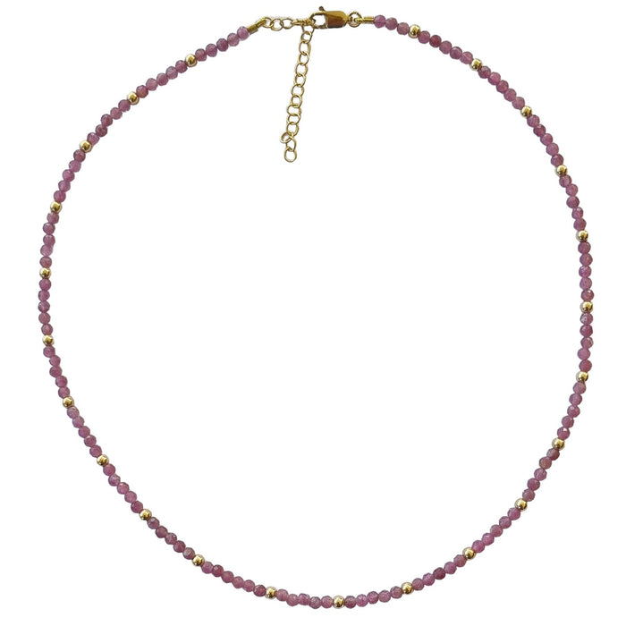 Brittany Pink Tourmaline Necklace 14k Gold filled