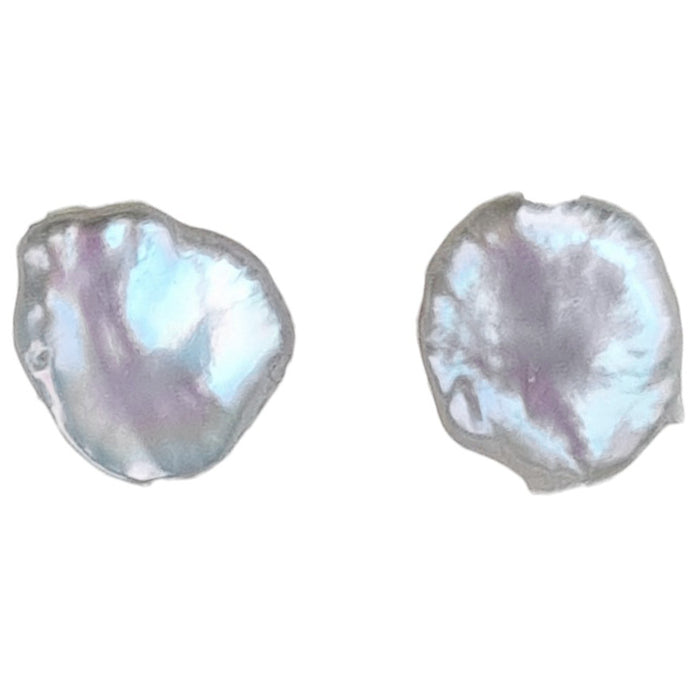 Keshi pearl stud earring