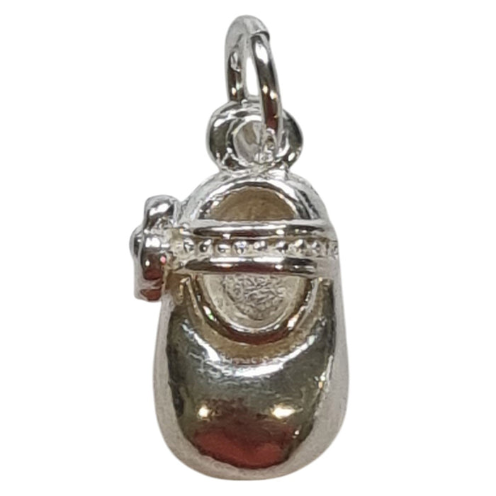 Sage Solid Sterling Silver Charms Baby Shoe Bootie
