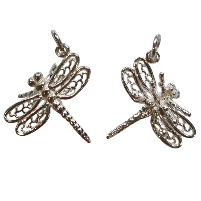 Sage Solid Sterling Silver Charms Dragon Fly