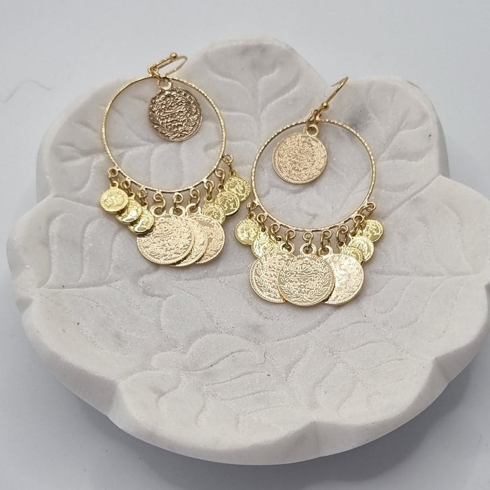 Praia Ring and Multi Coin Earrings