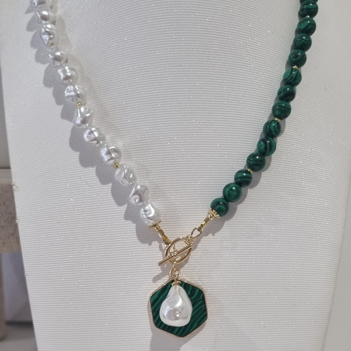 Maria Malachite Pendant Necklace