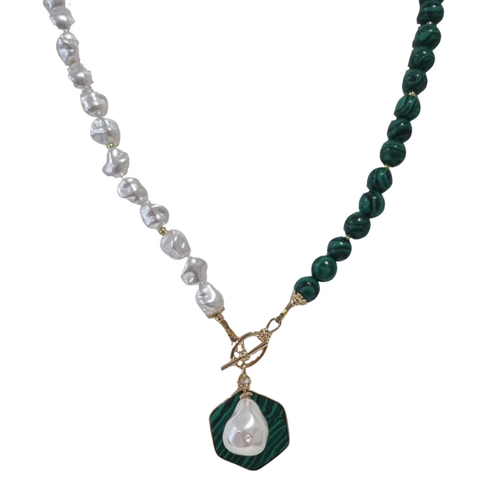 Maria Malachite Pendant Necklace