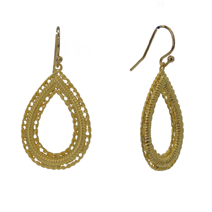 Babe Woven Teardrop Earring Gold Filled or Sterling Silver