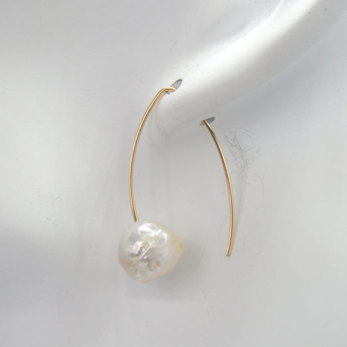 Avery Baroque Freshwater Pearl Earrings Sterling Silver, 14 Gold and Rose Gold filled