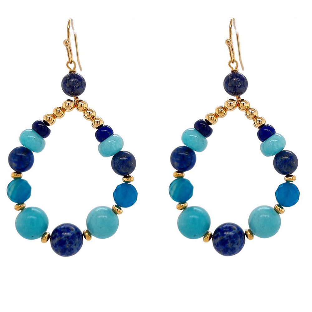 Lapis and high quality Amazonite Earrings