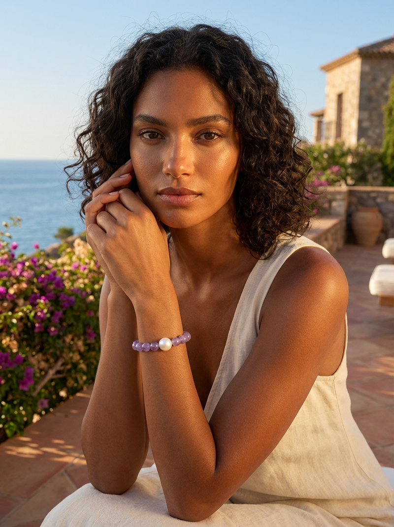 Gemstone and Freshwater Pearl Bracelets