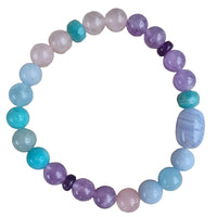 Acqua Aquamarine, Amazonite, Rose Quartz Amethyst Bracelet