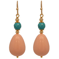 Christie Coral and Turqoise Earrings