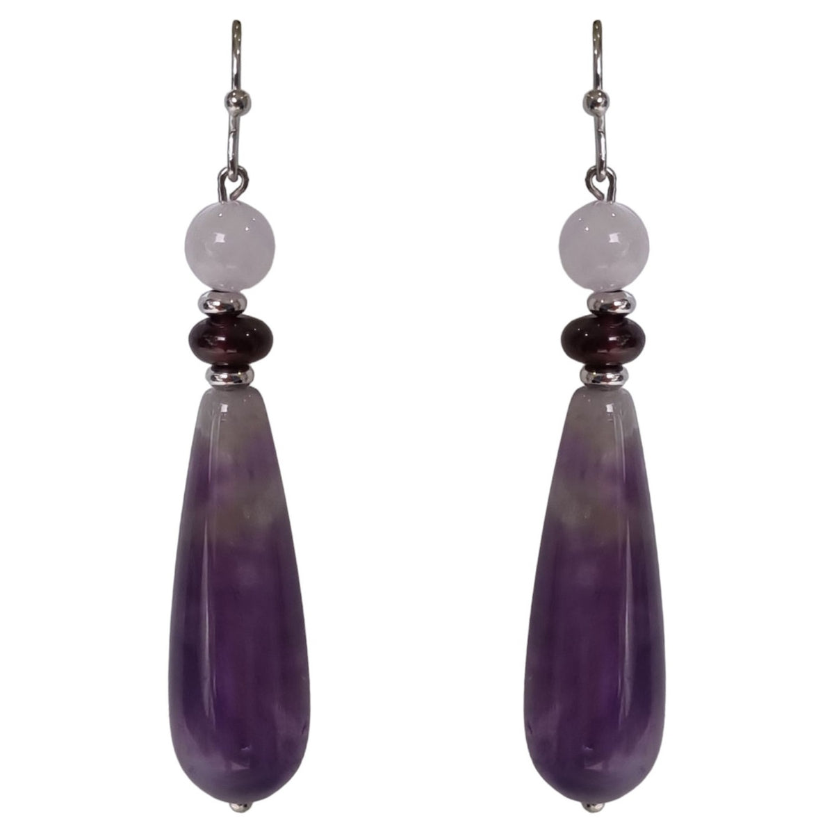 Serenity Amethyst and Garnet Earrings