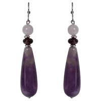 Serenity Amethyst and Garnet Earrings