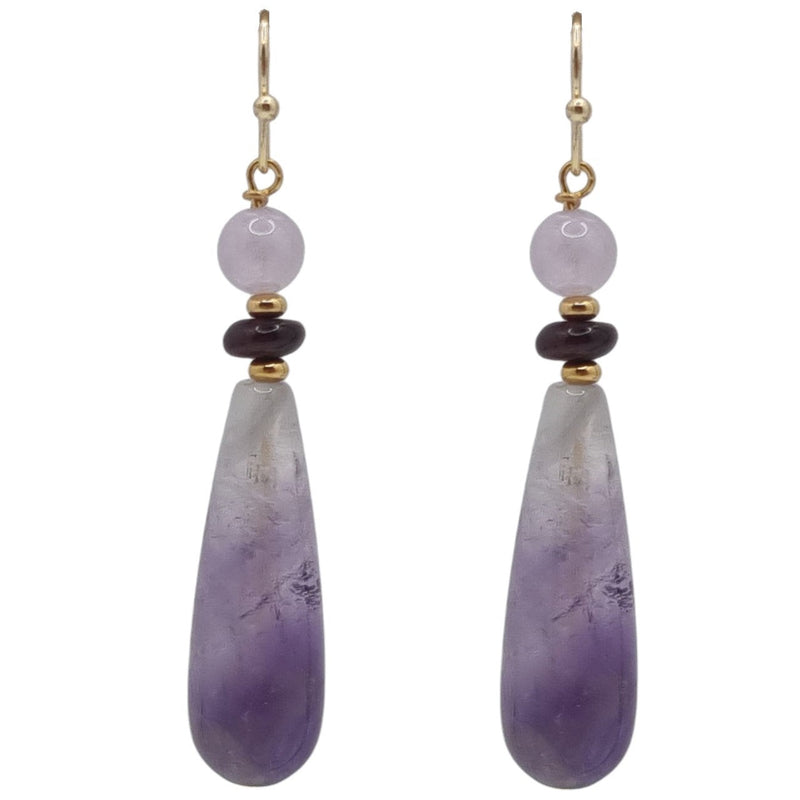 Serenity Amethyst and Garnet Earrings