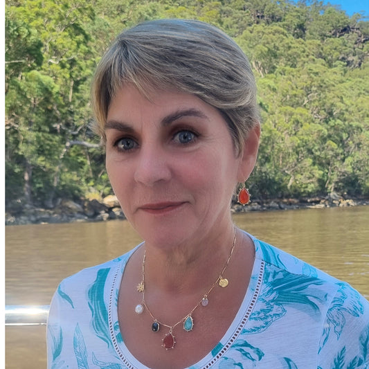 Treasured Charm Carnelian, Amazonite, Onyx and Pearl Necklace