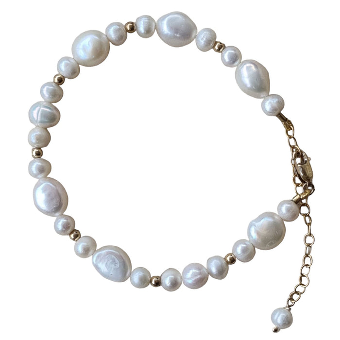 Leya Freshwater Pearl Bracelet Sterling Silver or Gold filled