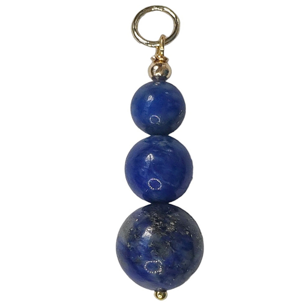 Sage Lapis Lazuli Pendant and Charms