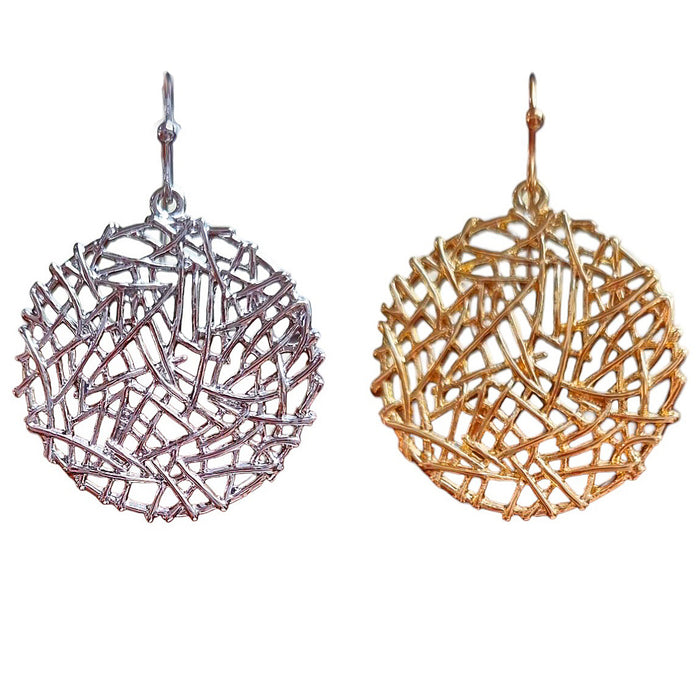 Olivia Gold or Platinum large Circle Earrings