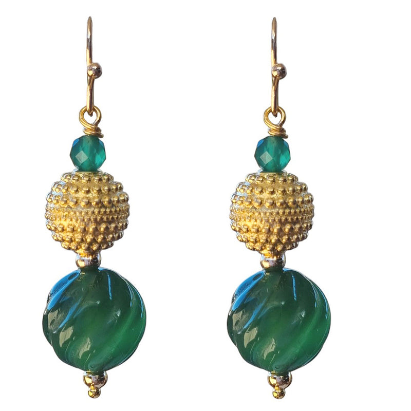 Eloise Green Onyx Earrings