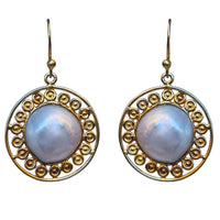 Scroll Freshwater Pearl Earrings