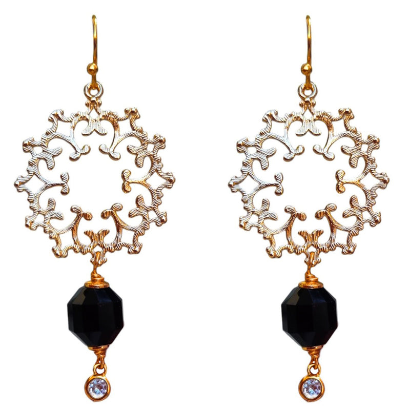 Monica Onyx Earrings