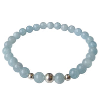 Valentine Aquamarine Silver or Gold filled Bracelet