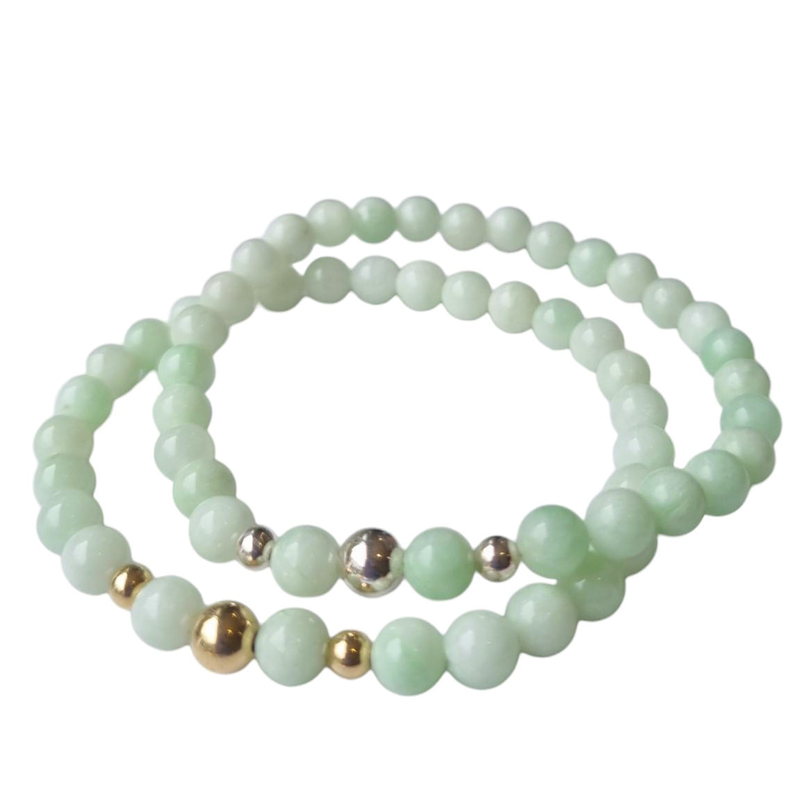 Valentine Green Moonstone Silver or Gold filled Bracelet