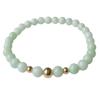 Valentine Green Moonstone Silver or Gold filled Bracelet