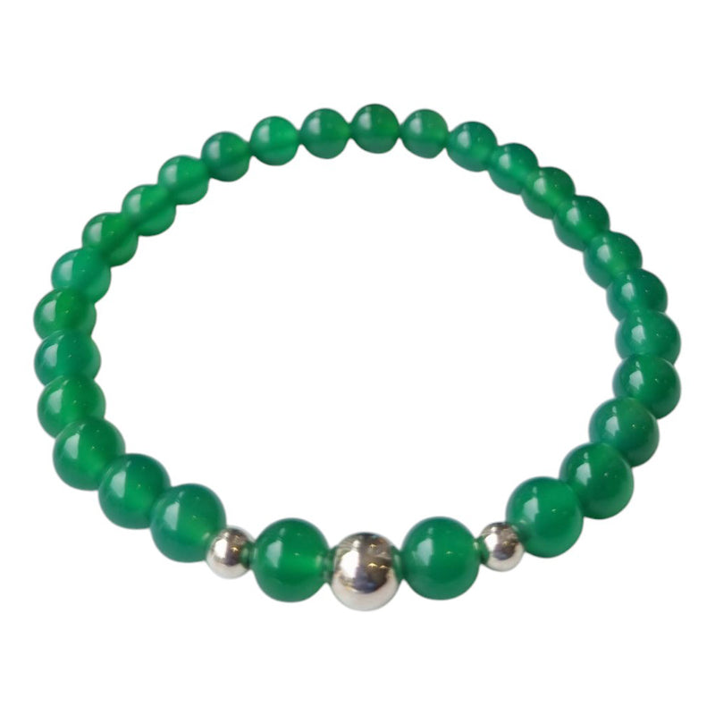 Valentine Green Onyx Silver or Gold filled Bracelet