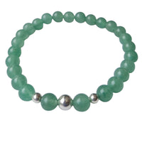 Valentine Green Adventurine Silver or Gold filled Bracelet