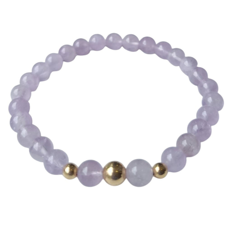 Valentine Lavender Amethyst Silver or Gold filled Bracelet