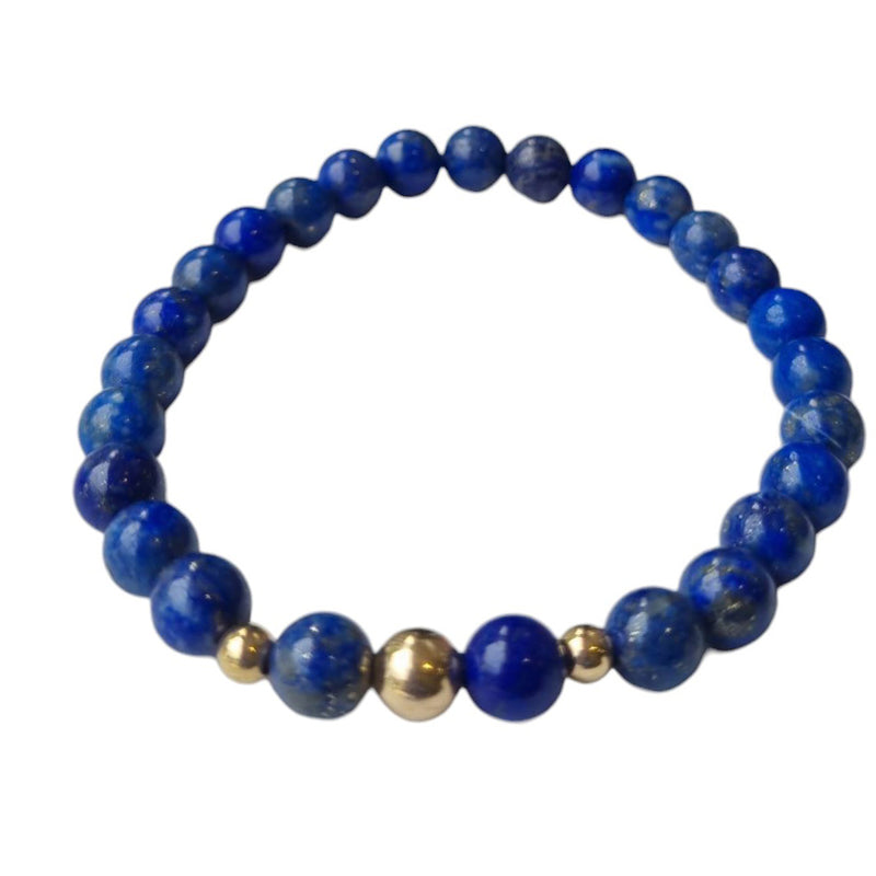 Valentine Lapis Lazuli Silver or Gold filled Bracelet