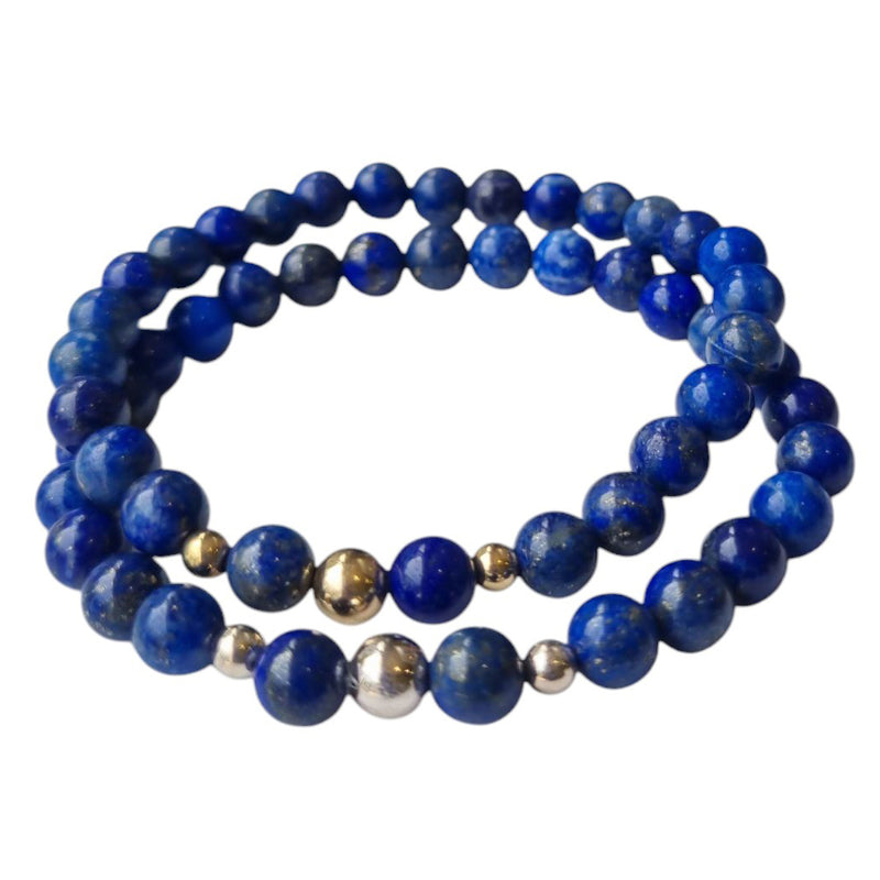 Valentine Lapis Lazuli Silver or Gold filled Bracelet