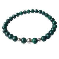 Valentine Malachite Silver or Gold filled Bracelet