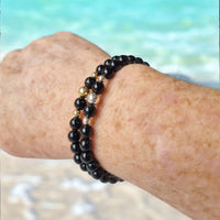 Valentine Onyx Silver or Gold filled Bracelet