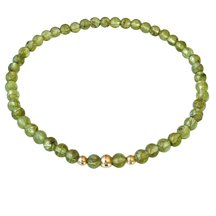 Valentine Peridot Silver or Gold filled Bracelet