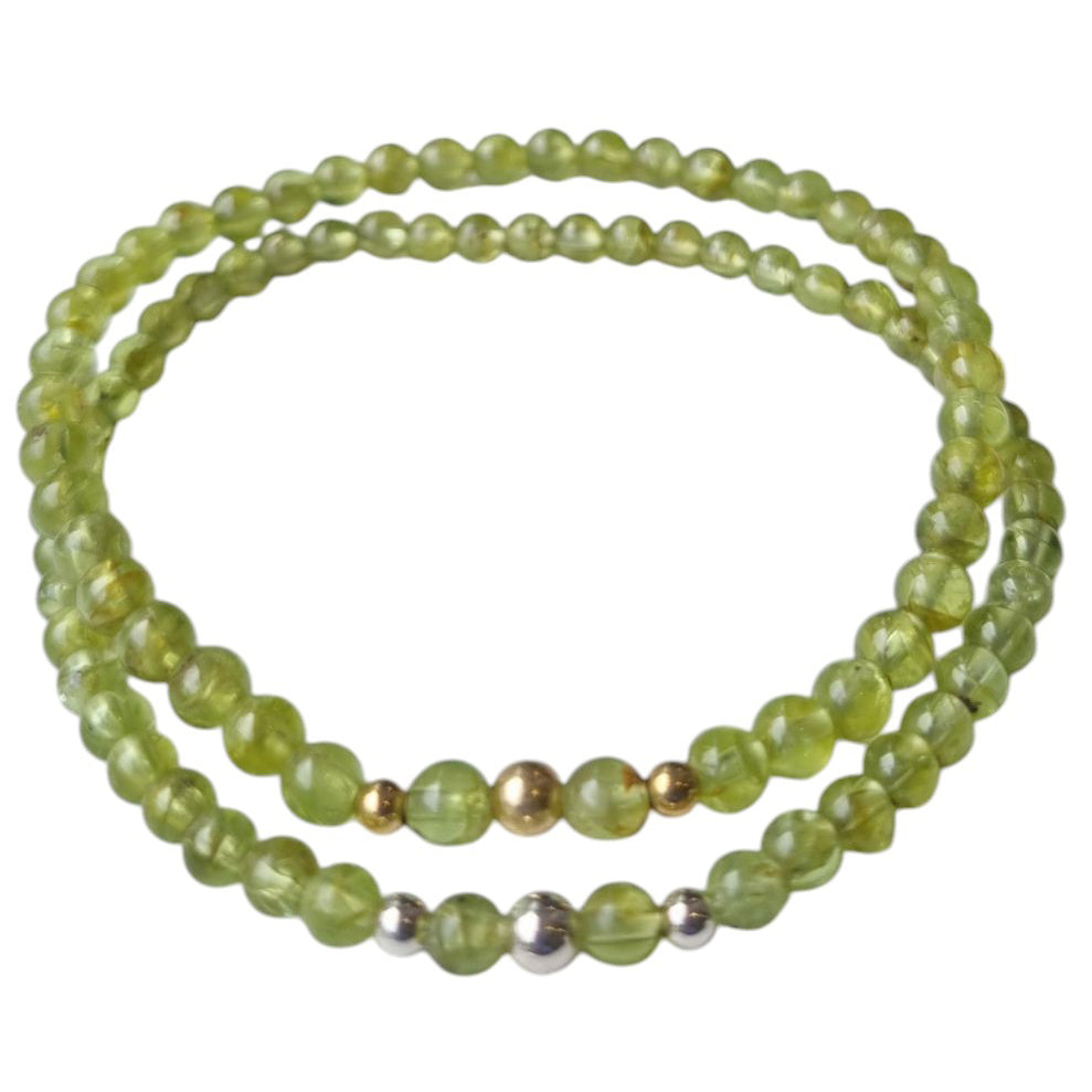 Valentine Peridot Silver or Gold filled Bracelet