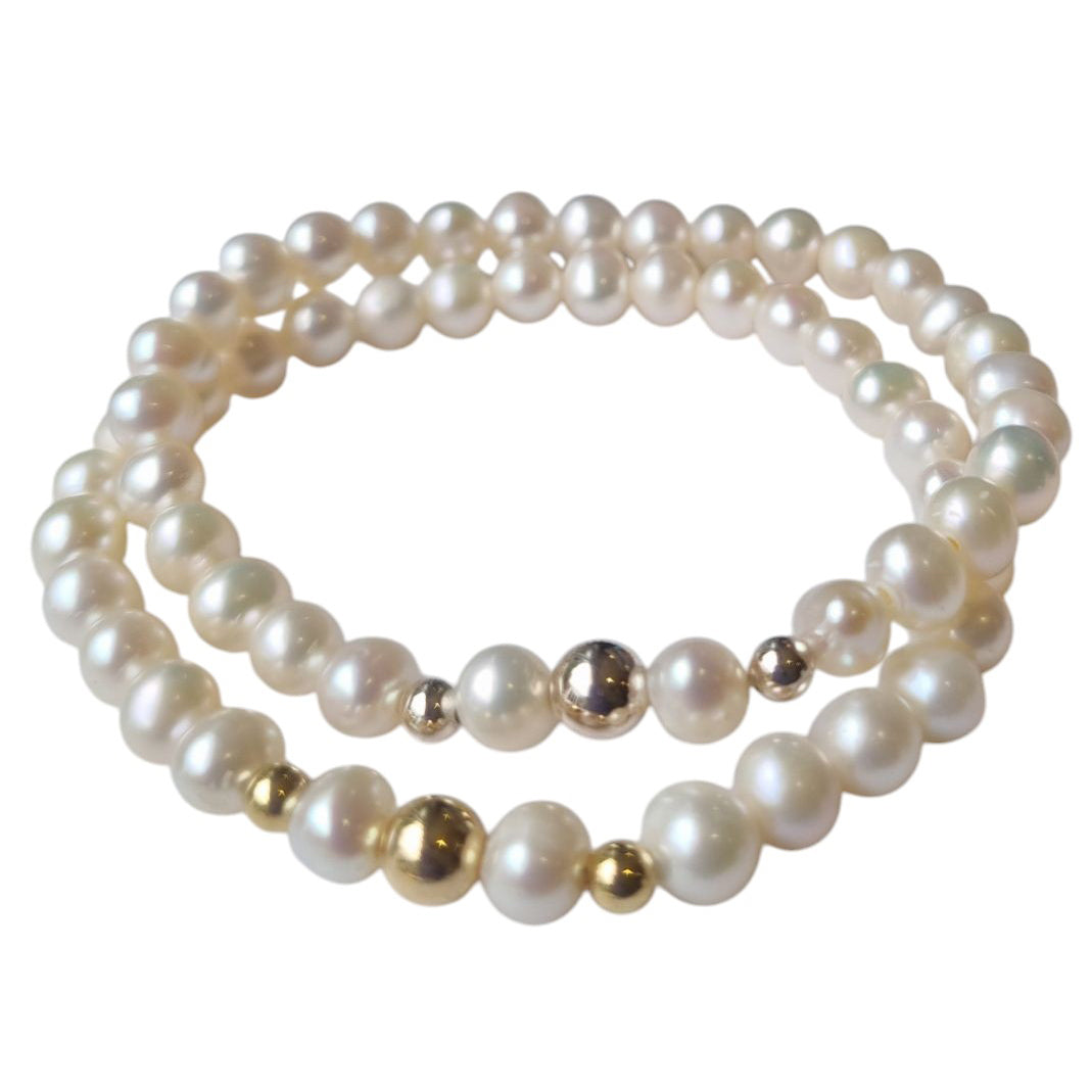 Valentine Freshwater Pearl Silver or Gold filled Bracelet