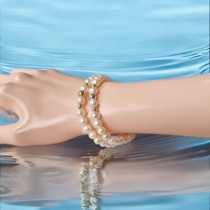 Valentine Freshwater Pearl Silver or Gold filled Bracelet