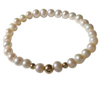 Valentina Stretch Gemstone Bracelet Sterling Silver or Gold filled