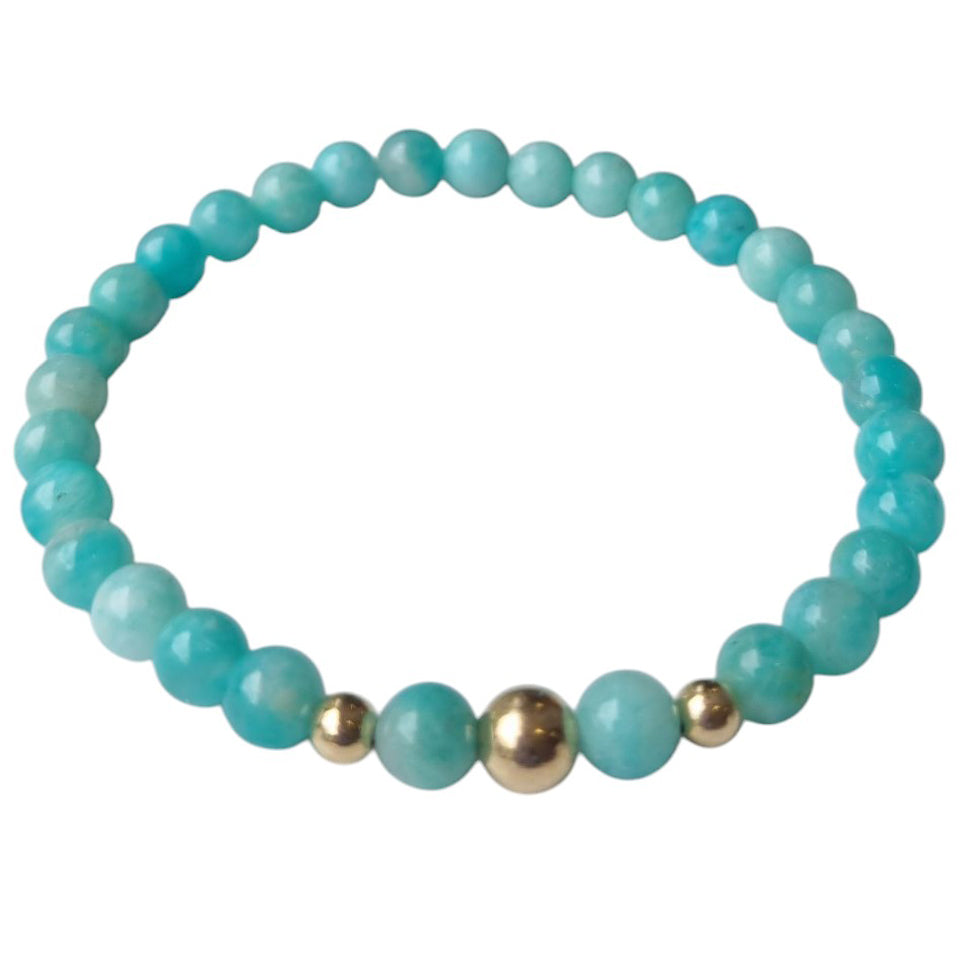 Valentine Amazonite Silver or Gold filled Bracelet