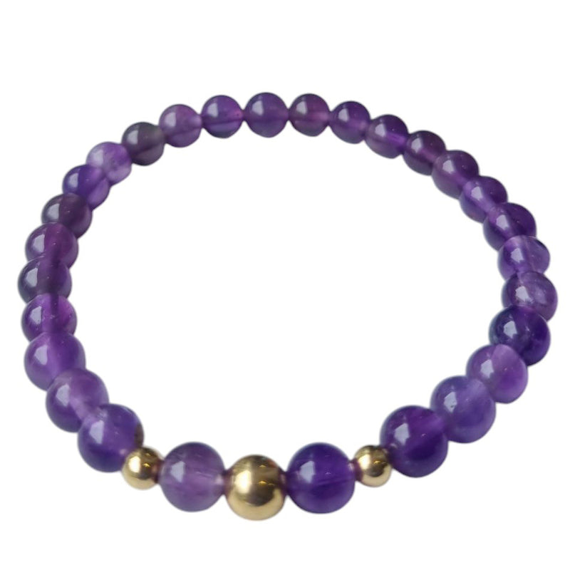 Valentine Amethyst Silver or Gold filled Bracelet